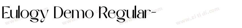 Eulogy Demo Regular字体转换
